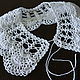 Заказать Кружевной воротник вязанный белый "Ванесса". lace-collar. Ярмарка Мастеров. . Воротнички Фото №3