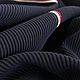 Фактурное джерси с рубчиком темно-синего цвета в стиле THOM BROWNE, Ткани, Санкт-Петербург,  Фото №1
