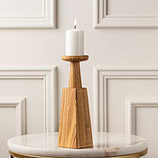 Для дома и интерьера handmade. Livemaster - original item Ash candlestick in natural color, 21 cm. Handmade.