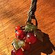 Pendant, pendant 'Red currant', handmade, Europe. Vintage necklace. Dutch West - Indian Company. My Livemaster. Фото №4