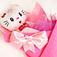 Букет из мягкой игрушки "Hello Kitty mini". Букеты. Candy Art (Елена) Букеты из конфет. Интернет-магазин Ярмарка Мастеров.  Фото №2