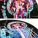 Order Round painting 'Luminous Jellyfish' - glows in the dark. Art by Tanya Shest. Livemaster. . Pictures Фото №3