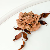 Украшения handmade. Livemaster - original item Rose leather decoration. Brooch, barrette or headband.. Handmade.