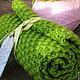зелёный шарф, зелёный снуд, шарф спицами, снуд вязаный, салатовый вязаный шарф, зимний снуд зелёный