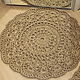 Round rug from the jute 'cookie monster'', Carpets, Kaluga,  Фото №1