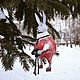 Interior doll Bunny. Christmas tree toy, rabbit. The Year of the Rabbit Hare. Interior doll. Anastasiya Kosenchuk. My Livemaster. Фото №5