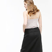 Одежда handmade. Livemaster - original item Long skirt made of 100% black linen. Handmade.