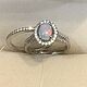 Серебряное кольцо с природным опалом и цирконами. Кольца. OLVIKSOL JEWELRY STORE. Ярмарка Мастеров.  Фото №6