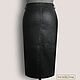 Pencil skirt 'Indira II' from nature. leather/suede (any color), Skirts, Podolsk,  Фото №1