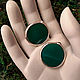 Order Broach Earrings Made of green glass, silvered (e-020-02). #Ofel_way. Livemaster. . Earrings Фото №3
