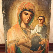 Иконы: Икона Казанская Пресвятая Богородица. 19 век. Состояние