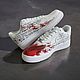 Кастомные кроссовки белые Nike Air Force 1 унисекс ручная роспись. Кроссовки. O-Go-Art.Кастомизация одежды и обуви. Ярмарка Мастеров.  Фото №14