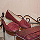 Order AVAILABLE-Python Loafers in Bordeaux color. Exotic Workshop Python Fashion. Livemaster. . Loafers Фото №3