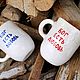 Заказать Taza de cerámica personalizada con letras azules Dios tiene amor. Dasha Lepit | Cerámica hecha a mano (dashalepit). Ярмарка Мастеров. . Mugs and cups Фото №3