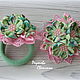Order Elastic bands for hair Bouquet 2 in the kanzashi technique. Rainbow colors. Livemaster. . Hairpins and elastic bands for hair Фото №3