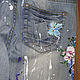 Jeans with hand-painted ' Skull and flowers '. Jeans. Koler-art handpainted wear. My Livemaster. Фото №6