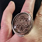 Кольцо серебро 925 пробы с Заринитом