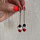 Classic earrings: Berry pendants. Earrings. Author's handmade jewelry (Mirabel). My Livemaster. Фото №5