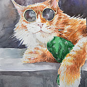 Картины и панно handmade. Livemaster - original item The picture with the cat. Mod. Ready for St. Patrick`s day.. Handmade.