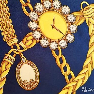 Аксессуары ручной работы. Ярмарка Мастеров - ручная работа Оригинал Chopard Платок Золотые часы Luna d`Oro. Handmade.
