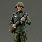 Куклы и игрушки handmade. Livemaster - original item Tin soldier 54 mm. ekcastings. WWII Red Army soldier with PPSH. Handmade.