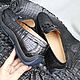 Moccasins men's crocodile leather, black color. Moccasins. SHOES&BAGS. My Livemaster. Фото №4
