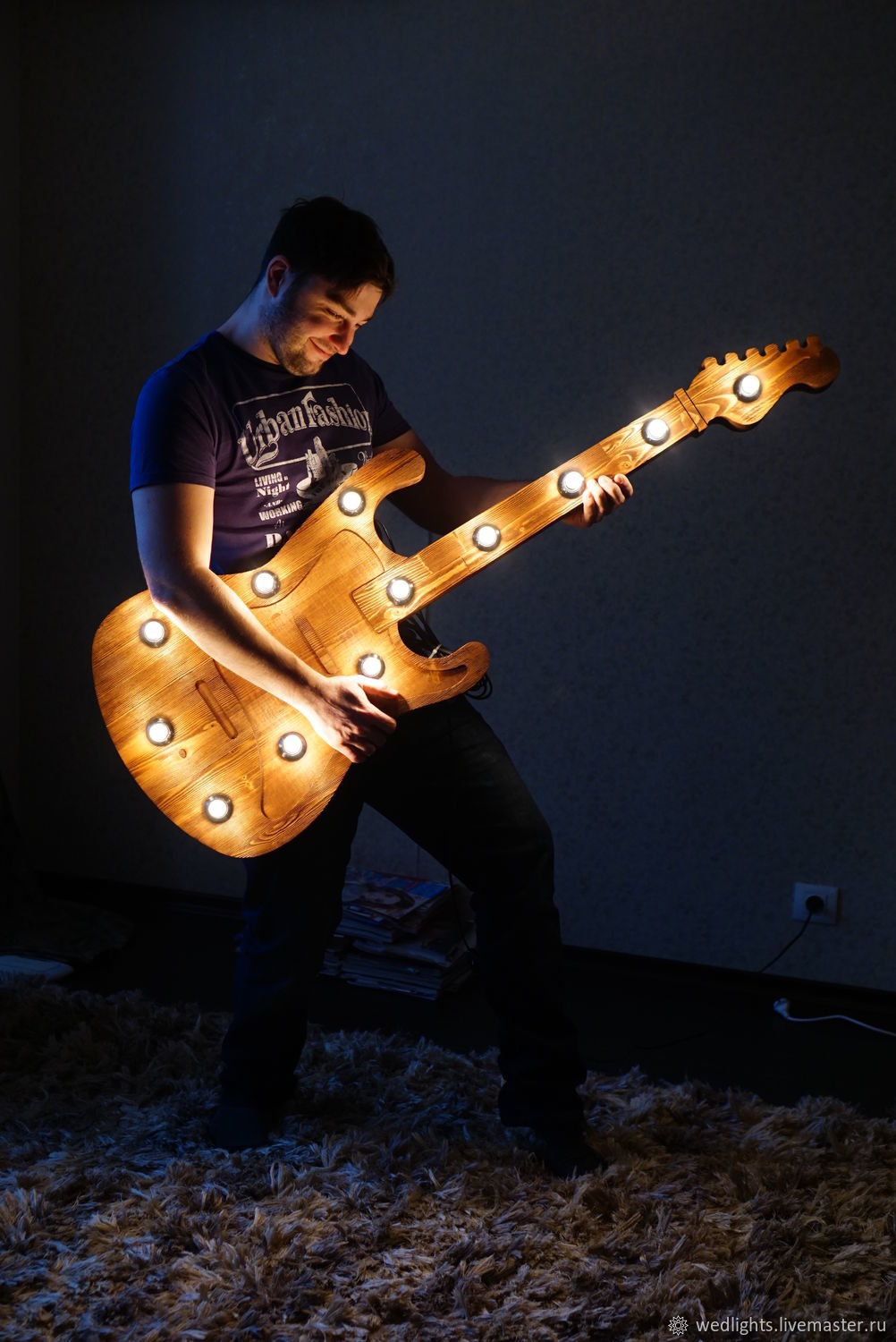 Купить 3D светильник Гитара в интернет-магазине в Москве