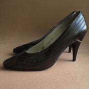 Винтаж handmade. Livemaster - original item Vintage leather shoes size 36.0 NEW Times of the USSR. Handmade.