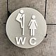 Заказать Табличка на дверь WC /туалет. КОНТОРА С ДЕКОРОМ. Ярмарка Мастеров. . Вывески Фото №3