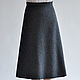 Falda gris Y una línea de midi. Skirts. Skirt Priority (yubkizakaz). Ярмарка Мастеров.  Фото №5