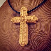 Украшения handmade. Livemaster - original item Pendant: Ragnar Lothbrok`s cross of hornbeam. Handmade.