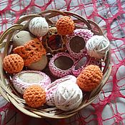 Для дома и интерьера handmade. Livemaster - original item Interior elements: basket with pebbles in decorative binding. Handmade.