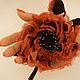 Заказать  МАК красный. Flower art. Ярмарка Мастеров. . Брошь-булавка Фото №3