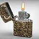 Чехол для зажигалки «Zippo» с черепом из серебра, Зажигалки, Москва,  Фото №1