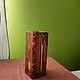 Ваза деревянная для сухоцветов дуб высота 24см. Вазы. Rustic Texture. Интернет-магазин Ярмарка Мастеров.  Фото №2