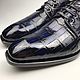 Men's shoes, crocodile leather, in dark blue!. Shoes. SHOES&BAGS. My Livemaster. Фото №5