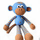 Knitted monkey. 42 cm. Stuffed Toys. GALAtoys. My Livemaster. Фото №4