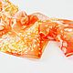 Заказать Шарф шелковый Брызги цвета - апельсин. студия 'Радуга' Виктория. Ярмарка Мастеров. . Шарфы Фото №3