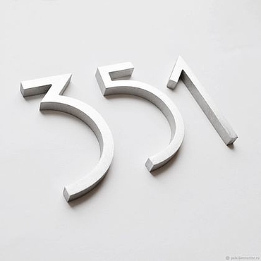 Магнитные Цифры на Дверь Номер квартиры Цифры в стиле Модерн 6см ...