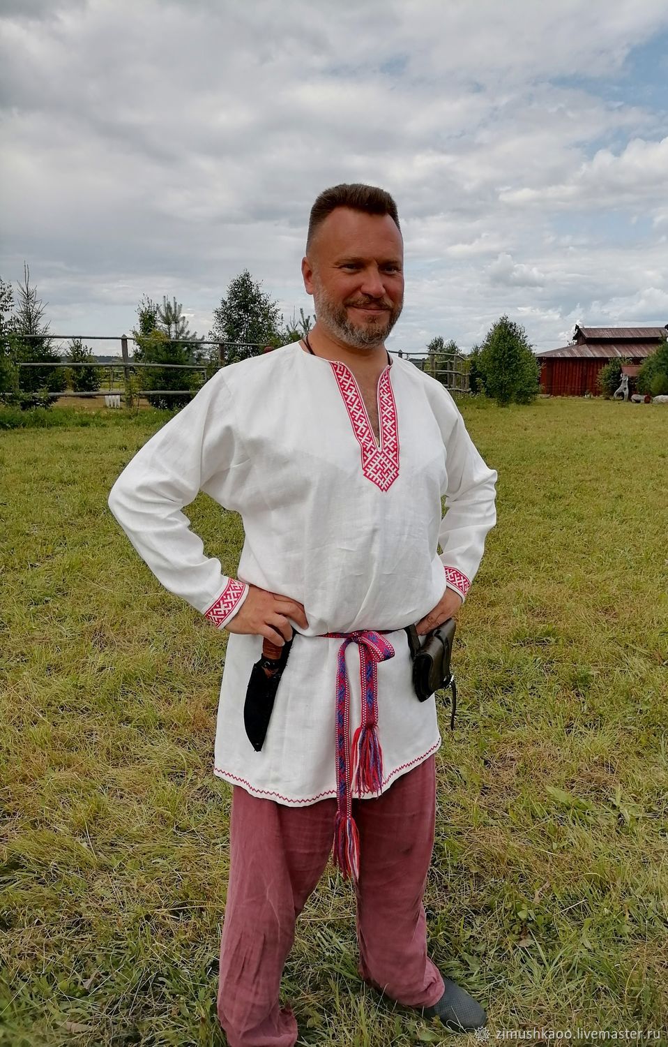 'Perunov color ' Tunic-shaped men's shirt, Costumes3, Bryansk,  Фото №1