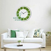 Для дома и интерьера handmade. Livemaster - original item Wall clock made of Moss. Handmade.