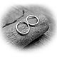 Серебряные серёжки для хеликса, трагуса. Миниатюрные серьги-кольца. Серьги-кольца. Nadin Art Design. Интернет-магазин Ярмарка Мастеров.  Фото №2