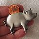 Collectible Piggy Bank brooch from JJ, Vintage brooches, Obninsk,  Фото №1