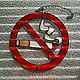 Витражный знак не курить. Витражи. Витражные штучки. Интернет-магазин Ярмарка Мастеров.  Фото №2