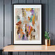 Dawn in February is a delicate abstract painting on canvas, Pictures, Moscow,  Фото №1