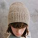 Вязаная шапочка из шерсти с кашемиром. Шапки. Марина (Knitted Comfort). Ярмарка Мастеров.  Фото №4