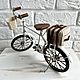 Order Bicycle for dolls white bicycle with basket - accessories for dolls. kotomka-nv. Livemaster. . Doll furniture Фото №3