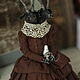 interior doll: A two-headed goat in a brown dress. Interior doll. Irina Sayfiydinova (textileheart). My Livemaster. Фото №4