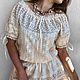 Dress from sewing and lace in boho style Odette cream short sleeve. Wedding dresses. PolMary. My Livemaster. Фото №4