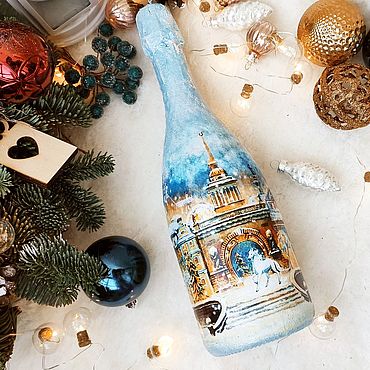 14 эксклюзивных идей, как сделать бутылку шампанского украшением новогоднего стола